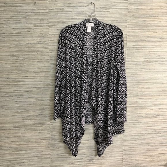 FASHION AVENUE - Size XL - Black & White Southwestern Print Lightweight Jacket - Picture 1 of 9